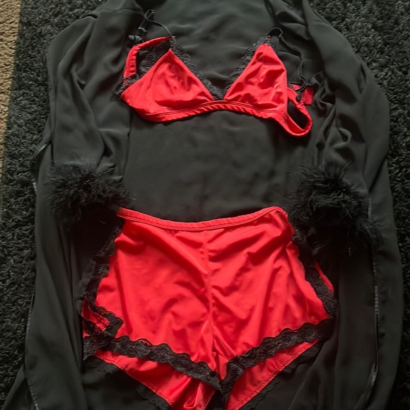 Fashion Nova Other 3 Piece Lingerie Set Top N Bottom High Waisted Shorts Poshmark